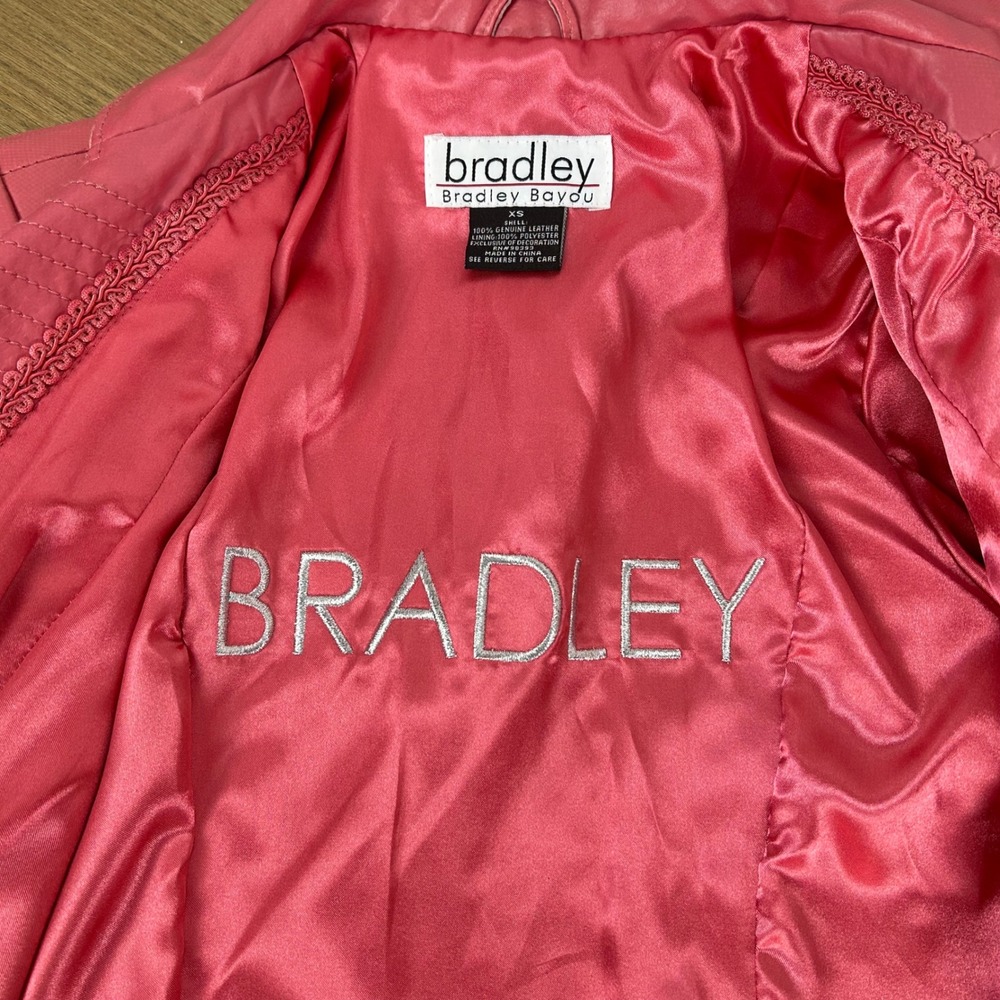 Bradley Bayou Pink Leather Blazer XS Regina George Mean Girls Elle Woods Costume - Picture 7 of 12